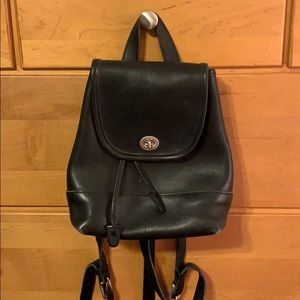 Used Authentic Coach leather backpack pocketbook